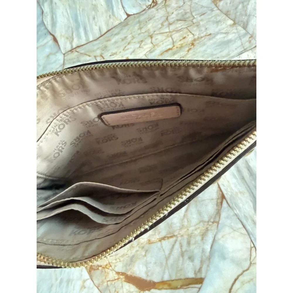 Michael Kors Sandrine Studded Large Zip Clutch Ballet - Picture 8 of 8